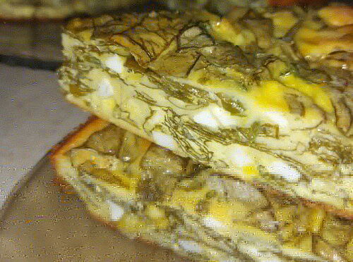 Фото рецепта Заливной пирог с зеленью 