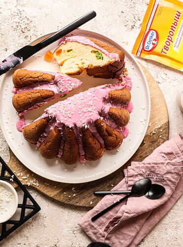 Запечённая творожная Пасха с цукатами