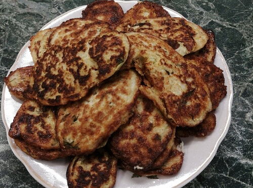 Фото рецепта Овсяноблины с кабачком