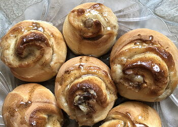 Бездрожжевые булочки с карамелью