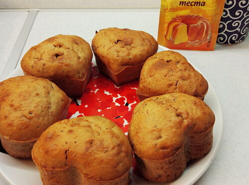 Фото рецепта Постные банановые кексы с корицей