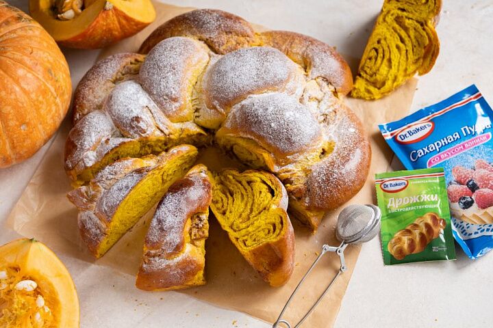 Тыквенная плетёнка пошаговый рецепт с фото