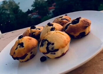 Кексики с черникой
