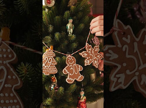 Фото рецепта Гирлянда из имбирных пряников✨