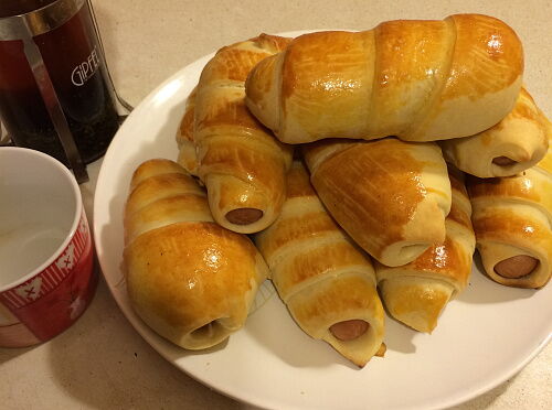 Фото рецепта Сосиски в тесте