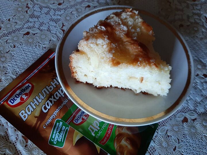 Сахарный пирог со сливками фото