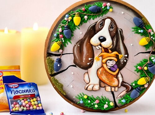 Фото рецепта Медово-имбирные пряники "Помощники Деда Мороза"