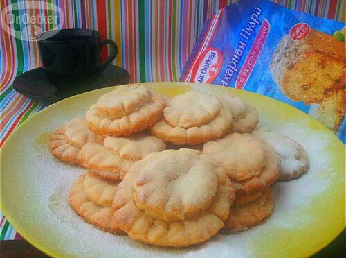 Фото рецепта Печенье творожные хризантемы