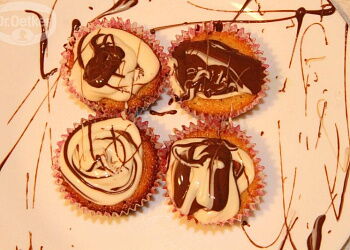 Мандариновые мафины с глазурью