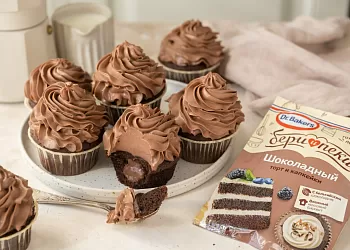 Капкейки с кремчизом и заварным кремом