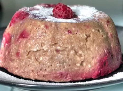 Фото рецепта Творожный-фруктовый кекс правильного питания