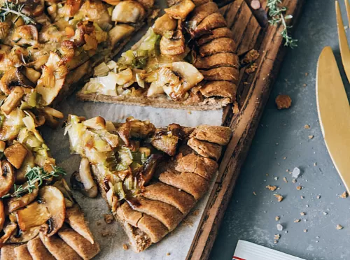 Фото рецепта Постный пирог с грибами