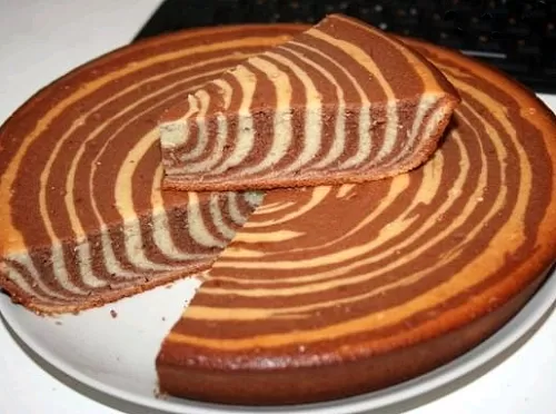 Фото рецепта Пирог «Зебра». Простой рецепт