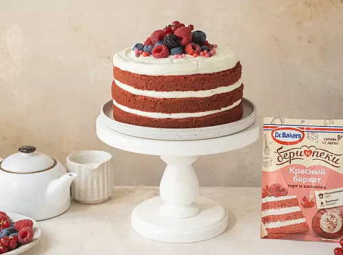 Торт «Красный бархат» с кремчизом 