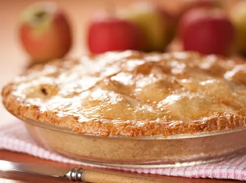 Фото рецепта Яблочный пирог с плавленным сыром