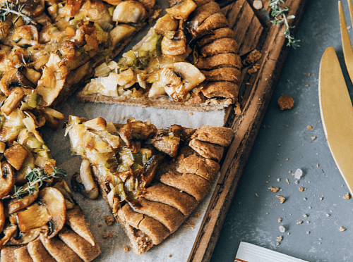 Фото рецепта Постный пирог с грибами