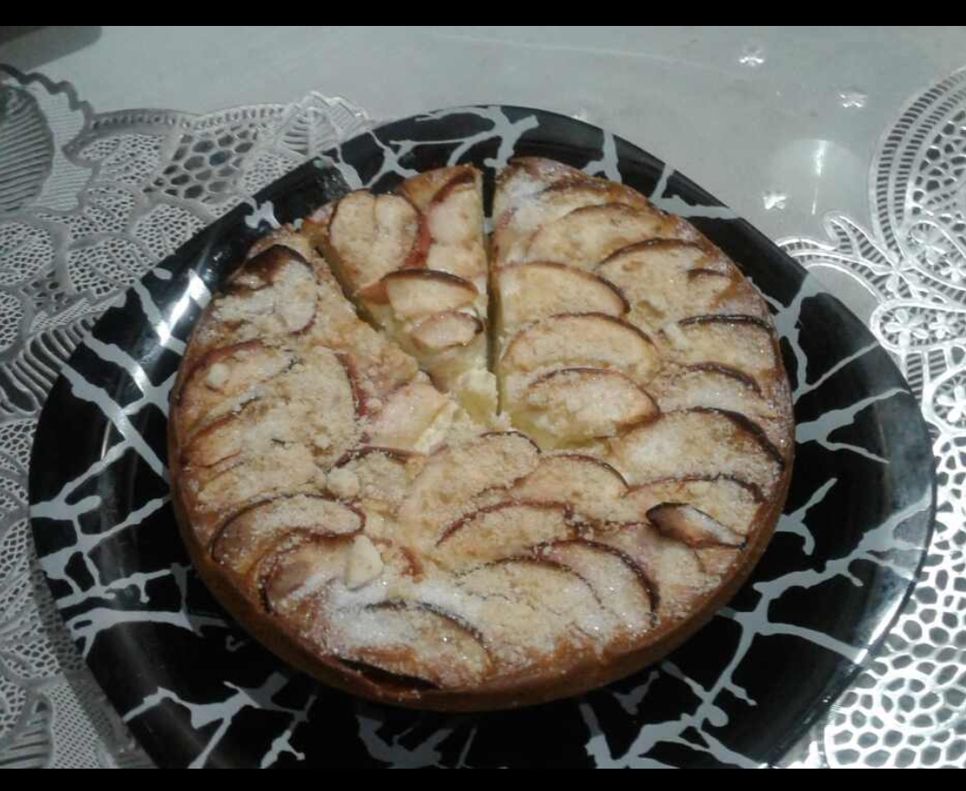 Творожный пирог с грушей в духовке