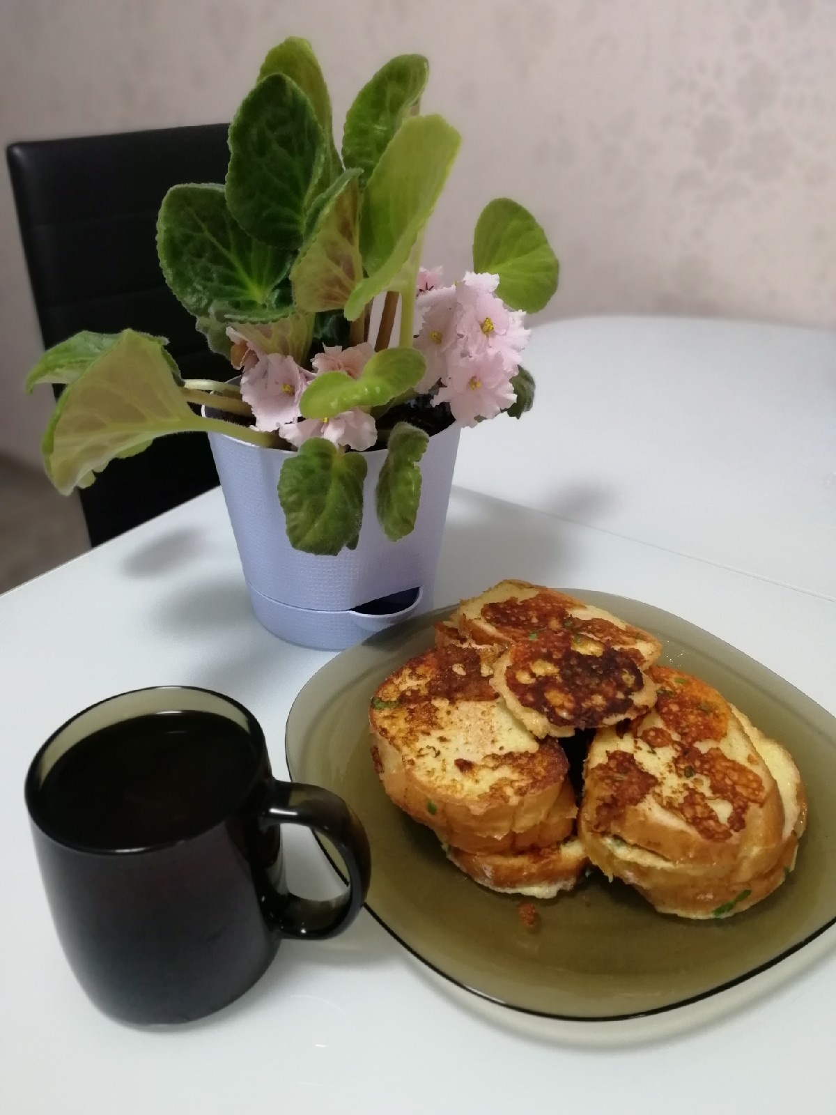 Гренки с сыром и зеленью