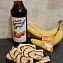Полосатые блинчики с бананом