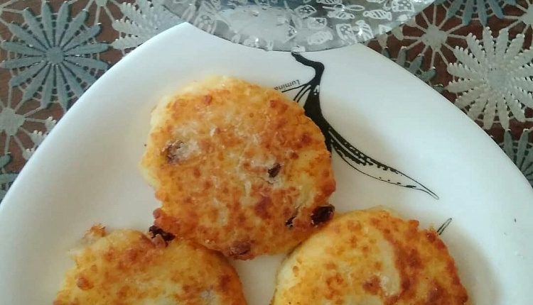 пышные сырники с изюмом