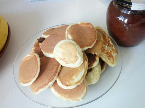 Фото рецепта Овсяные оладья с бананом