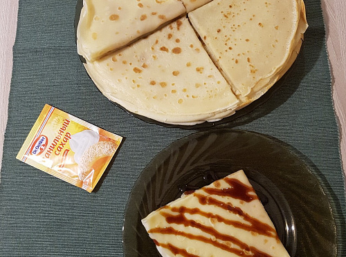 Фото рецепта Блины на кипятке