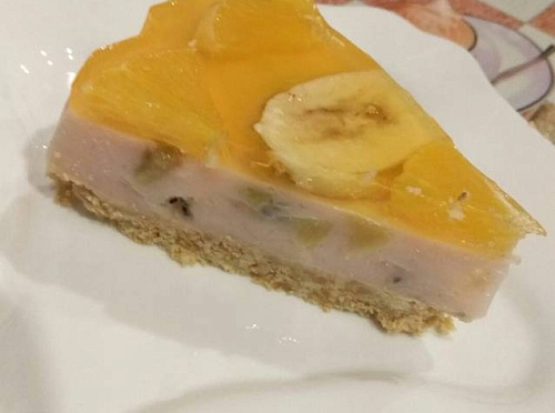 Фото рецепта Фруктовый торт без выпечки