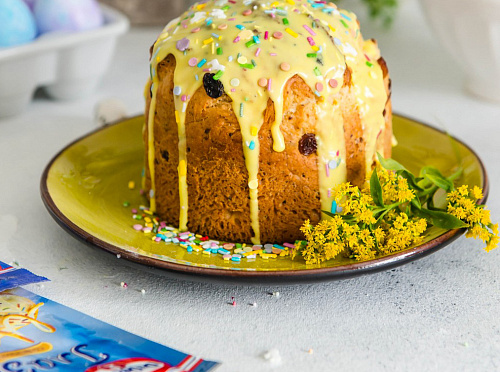 Фото рецепта Творожный пасхальный кулич