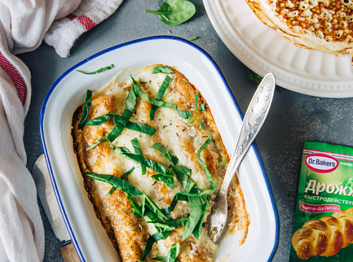 Фото рецепта Блинные рулетики с курицей