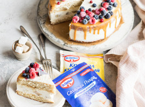 Фото рецепта Банановый торт с чизкейком