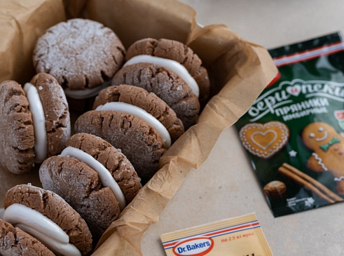 Фото рецепта Пряничные сэндвичи с домашним маршмеллоу