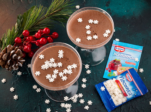 Фото рецепта Шоколадная Панна Котта 