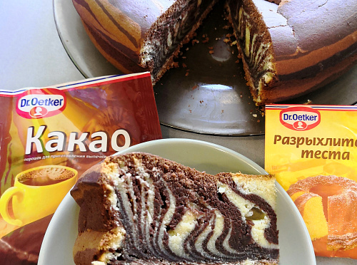 Фото рецепта Шоколадная зебра