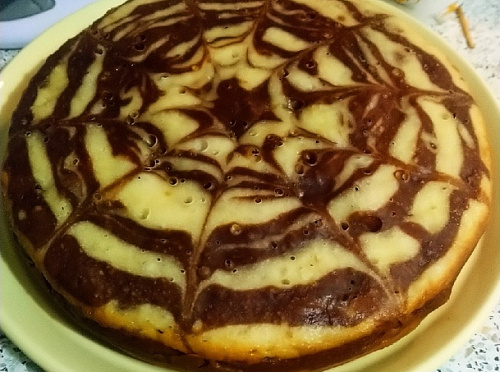 Фото рецепта Торт зебра