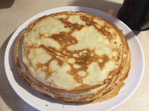 Фото рецепта Самые тонкие блинчики