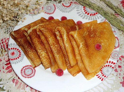 Фото рецепта Блины заварные без яиц