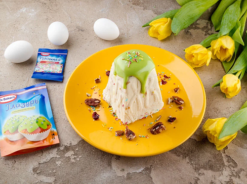 Фото рецепта Творожная пасха со сгущенкой