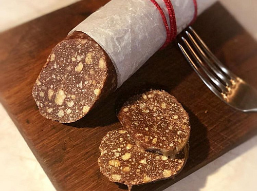 Фото рецепта Шоколадная колбаска «Из детства»