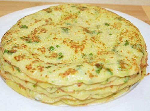 Фото рецепта Блинчики из кабачков