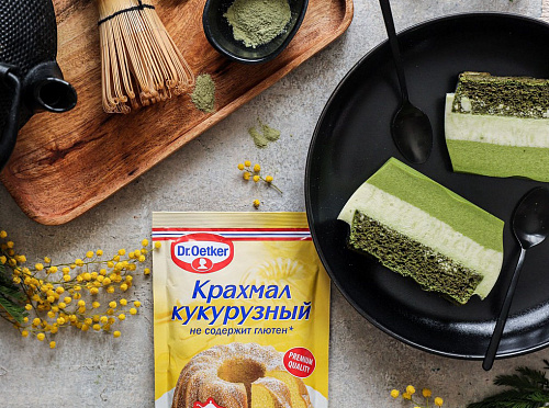 Фото рецепта Муссовый торт с матча