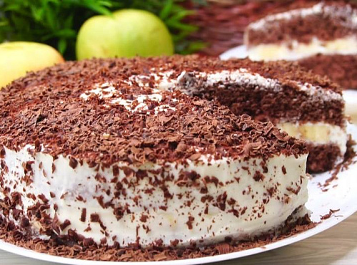 Фото рецепта Карамельный торт без выпечки