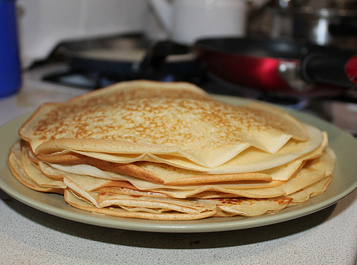 Фото рецепта Блины на сыворотке