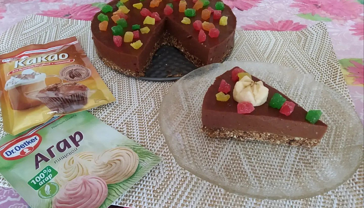 Шоколадный веганский торт