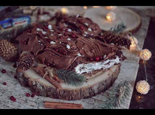 Фото рецепта Новогоднее полено