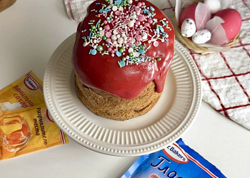 Творожный бездрожжевой кулич