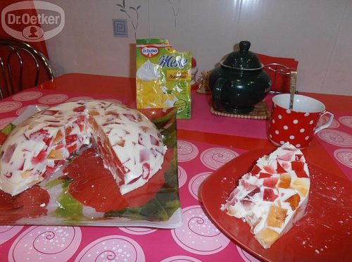 Фото рецепта Желейный торт &quot;Мозаика&quot;