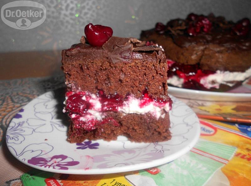 Фото рецепта Шоколадно-вишнёвое сердце