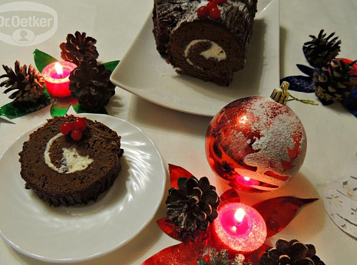 Фото рецепта Рождественское полено